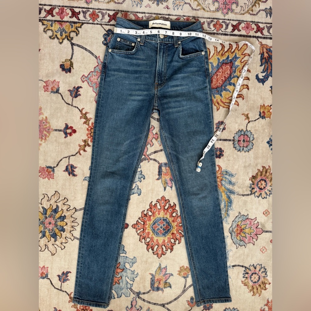 Reformation High Rise Blue Jeans - Picture 8 of 10